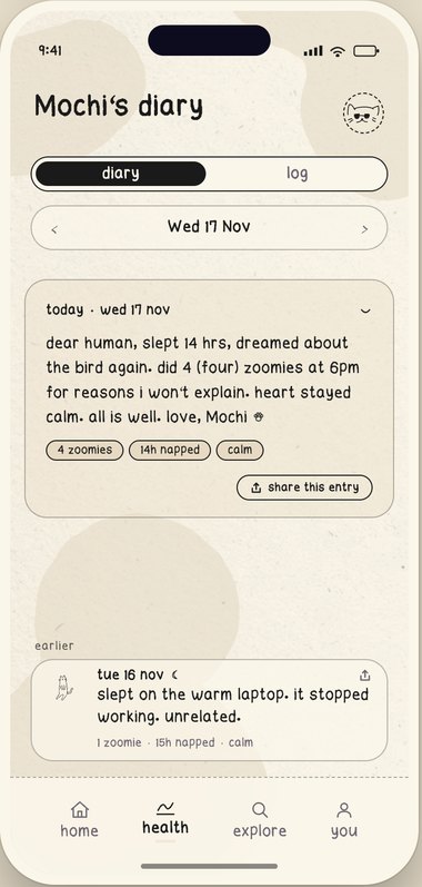 Pawv diary entry